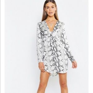 Boohoo snake skin dress